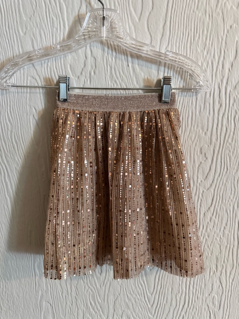 wonder nation Rosegold Sequin Tulle Skirt